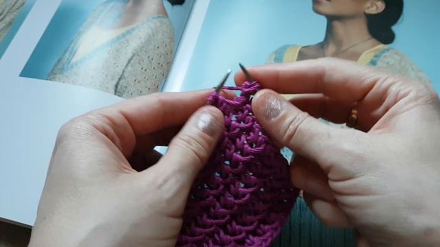 Бомбический узор спицами "Бутоны сирени" 📣 knitting pattern. смотреть онлайн