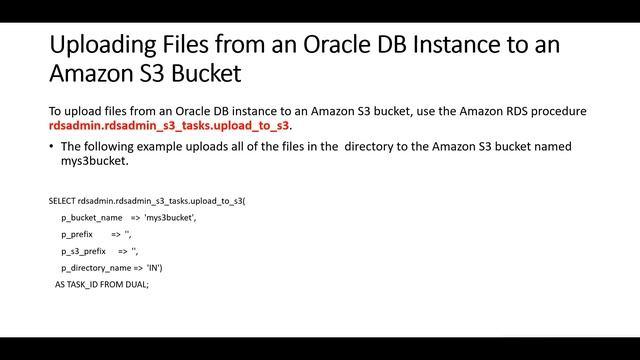 AWS RDS Oracle to S3 Integration смотреть онлайн