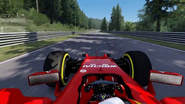 Formula 1 Ferrari SF15-T at Nordschleife - 5:11:379 - Assetto Corsa смотреть онлайн