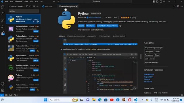 How to Run Python Using Visual Studio Code 2023 | How to install Python in vs code смотреть онлайн