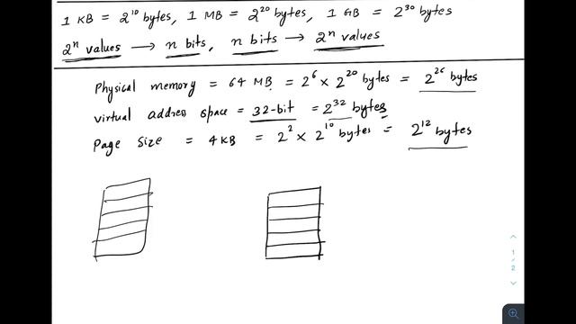 1/2: Page table size calculation example in paging | Memory management in operating system смотреть онлайн