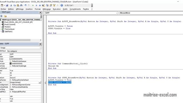 Excel 365 : Comment créer un bouton qui change de couleur au survol de la souris en moins de 15 min смотреть онлайн