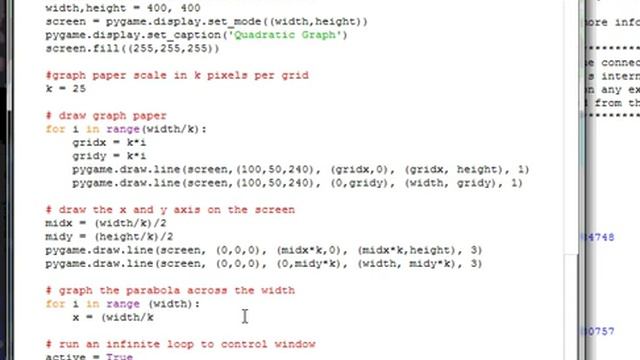 Python-Pygame Lesson Quadratic (part 5) Solver and Grapher смотреть онлайн