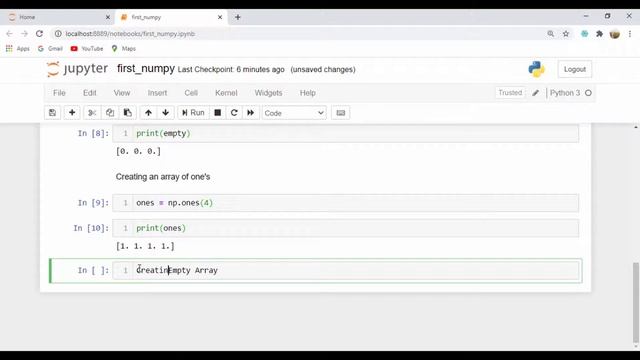 Creating Arrays with NumPy смотреть онлайн