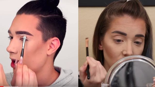 I Tried Following A James Charles Makeup Tutorial смотреть онлайн