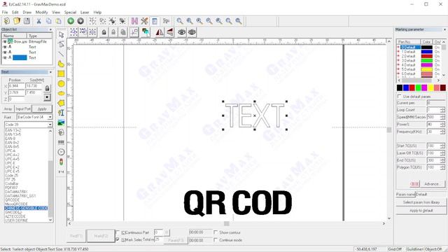 Как создать QR код в программе EzCad Добавление QR cod в EzCad2 смотреть онлайн