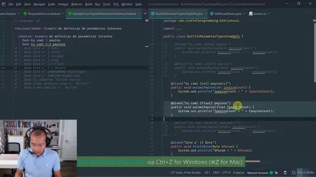 Curso Completo de Cucumber Java: tipos de parâmetros internos смотреть онлайн
