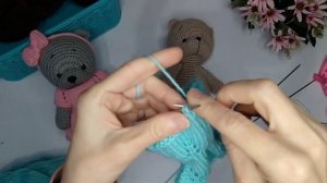 Платье вязаное спицами для игрушки!!!