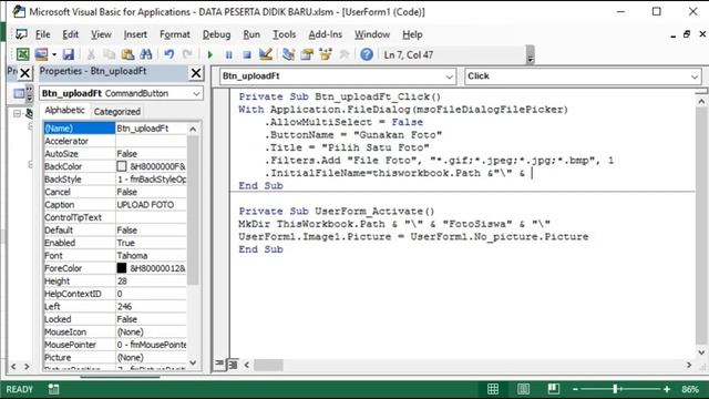 Cara Memasukkan dan Menampilkan Foto/Image Picture di Userform VBa Excel Aplikasi Input Data #Part смотреть онлайн