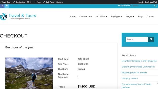 Overview of Travel Tour WordPress Theme | Travel and Tour Agency Website смотреть онлайн