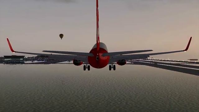 X-Plane 9 Boeing 737-800 Air Berlin bad landing in Nice. смотреть онлайн