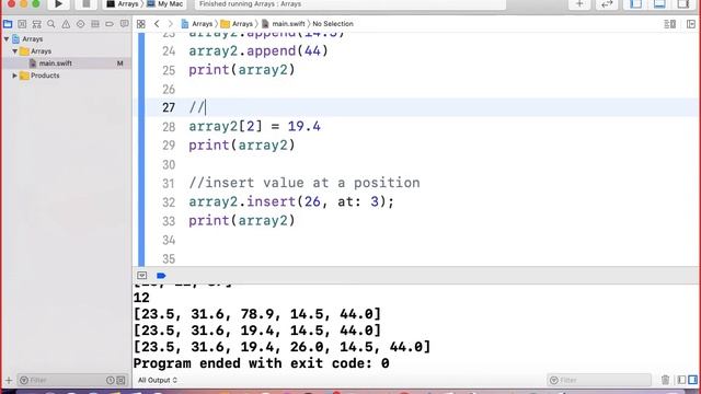 Swift Arrays | Declaration, initialization, for in loop | Swift Programming Tutorials in Hindi смотреть онлайн
