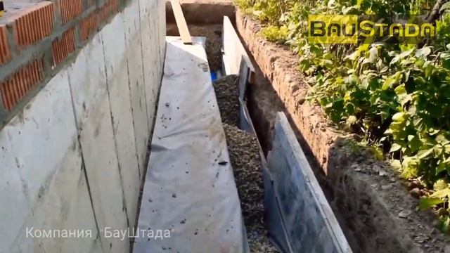 DIY: сделай сам: Дренаж фундамента вокруг дома под отмосткой. смотреть онлайн