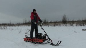 Снегоцикл, снегокат (самокат с гусеницей) с двигателем LIFAN 8 л.с.