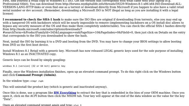 Clean install Windows 8.1 or Windows 8 from OEM key (4 Solutions!!) смотреть онлайн