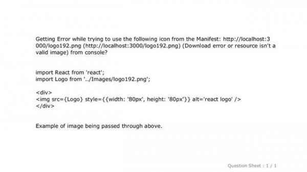 HTML : Download error or resource isn't a valid image