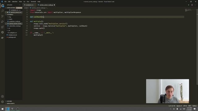 ROS Tutorial 7: Writing a ROS Service (Python) смотреть онлайн