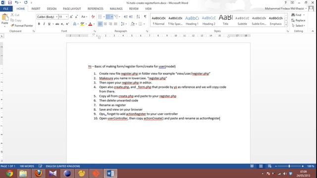 yii-tuto-create registration form смотреть онлайн