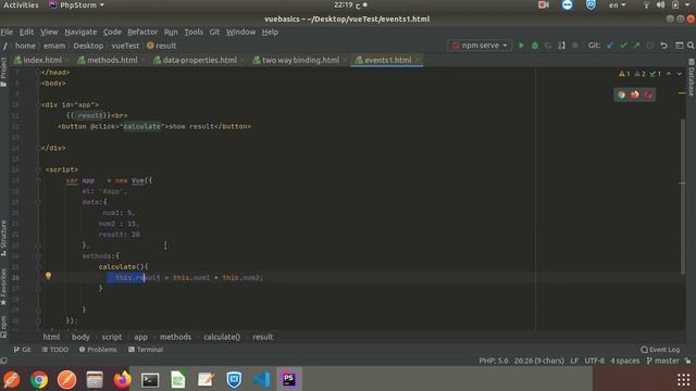 complete tutorial laravel VueJs #013 vuejs events using mvvm calculation example смотреть онлайн