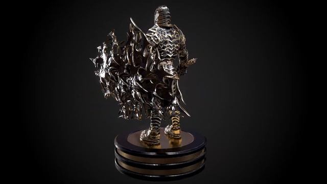Dark fantasy knight - Game Ready Low-Poly 3D model смотреть онлайн