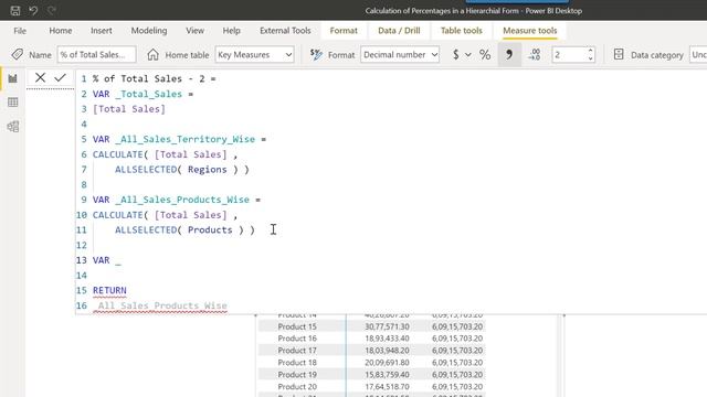 How To Calculate Percentages In A Hierarchical Form In Power BI смотреть онлайн