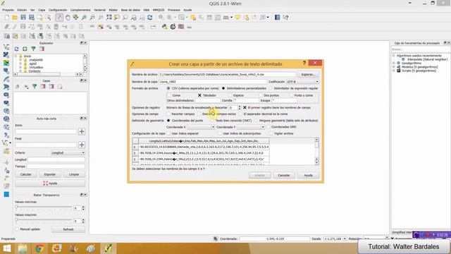 Añadir puntos en excel a Qgis смотреть онлайн