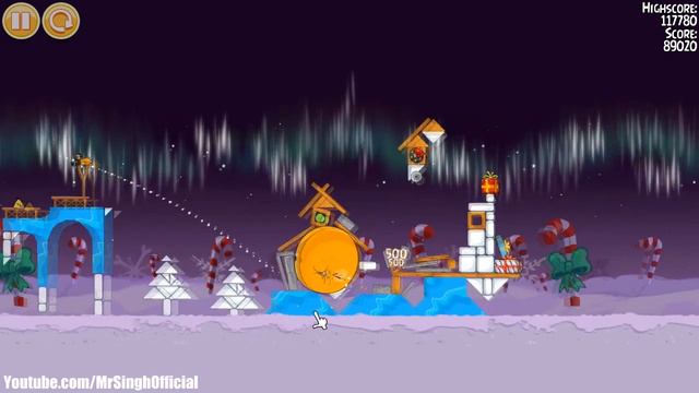 Angry Birds Seasons - Winter Wonderham 1-25 Highscore Walkthrough 3-Star Winter Wonderham Level 1-2 смотреть онлайн