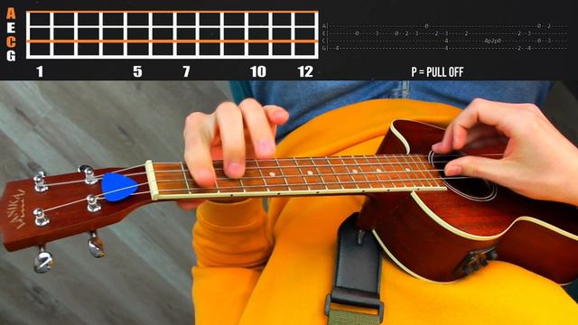 Undertale WATERFALL Ukulele Tutorial with Tabs смотреть онлайн