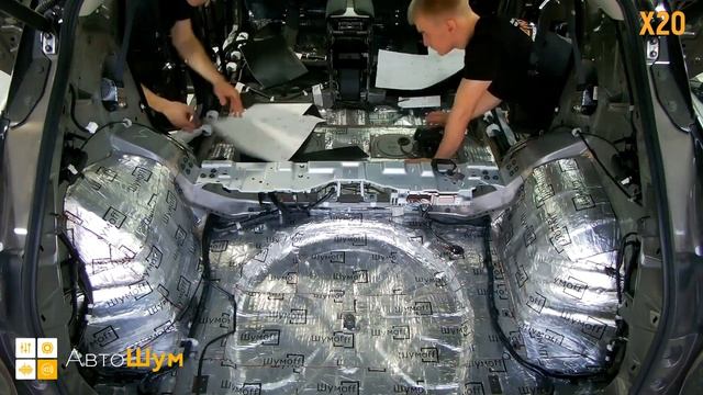 Шумоизоляция багажника с арками Nissan Murano Z52 в уровне Экстра. АвтоШум. смотреть онлайн