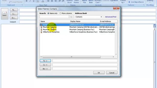 Outlook 2007 Emails: Global Address Email Contact List смотреть онлайн