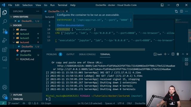 Docker ENTRYPOINT vs CMD | Kurz Dockeru časť 6 смотреть онлайн