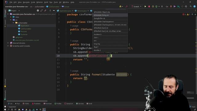 ESERCIZIO SVOLTO IN JAVA: creare un formatter CSV #java #oop #scuola смотреть онлайн