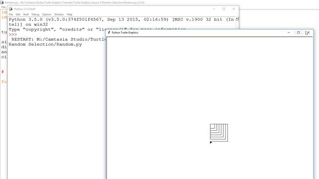 Turtle Graphics Lesson 5 Random Selection смотреть онлайн