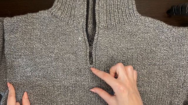 Описание | Оверсайз свитер с молнией на воротнике | Вязание спицами смотреть онлайн