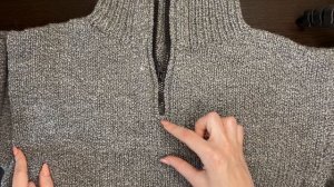 Описание | Оверсайз свитер с молнией на воротнике | Вязание спицами