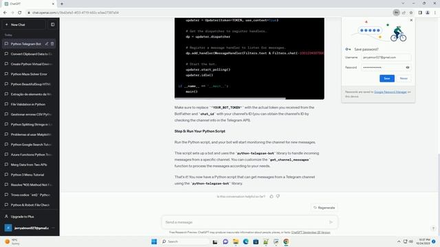 How to get messages of telegram channel by python telegram bot tool смотреть онлайн