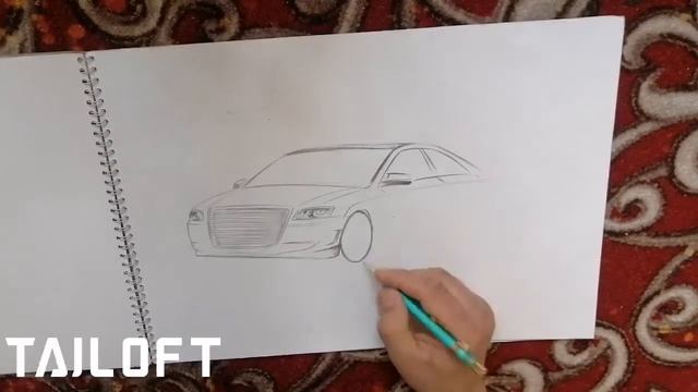 Как нарисовать машину AUDI. смотреть онлайн