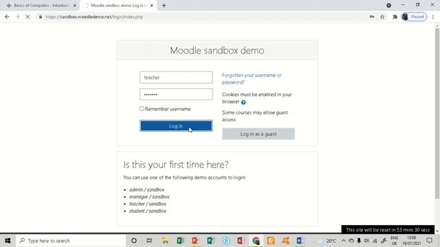 Accessing Moodle Sandbox Course смотреть онлайн