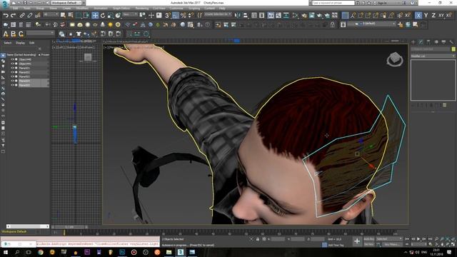 Создание волос для игр в 3dsMax Видеоурок.