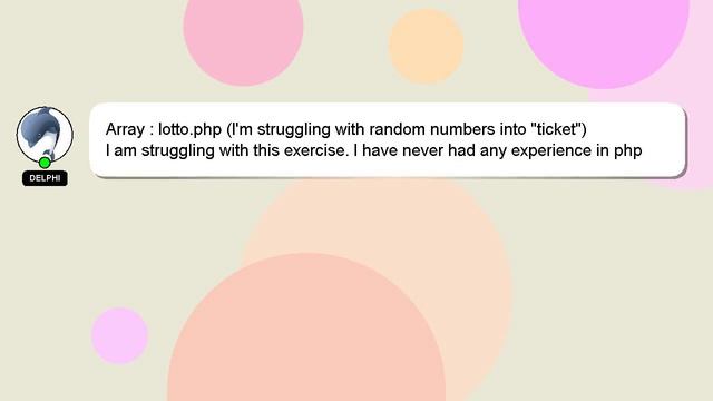 Array : lotto.php (I'm struggling with random numbers into "ticket") смотреть онлайн
