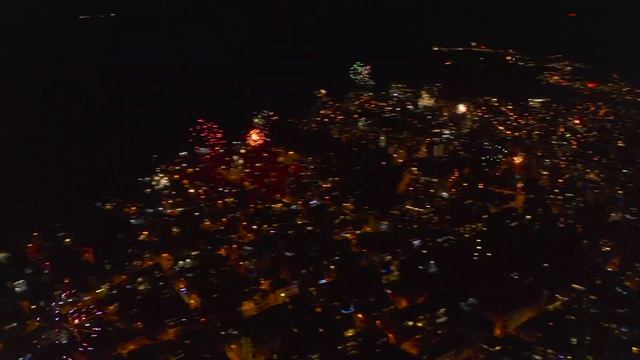 Tbilisi 2023 new year drone view of fireworks смотреть онлайн