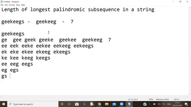 length of longest palindromic subsequence смотреть онлайн