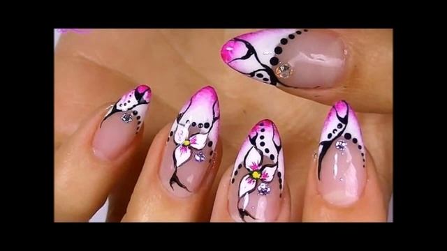 Шикарный маникюр с цветами. Рисуем сами. смотреть онлайн