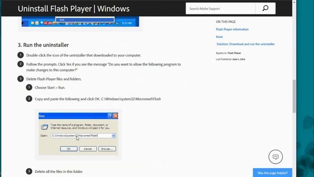 حذف فلاش بلاير Uninstall Flash Player смотреть онлайн
