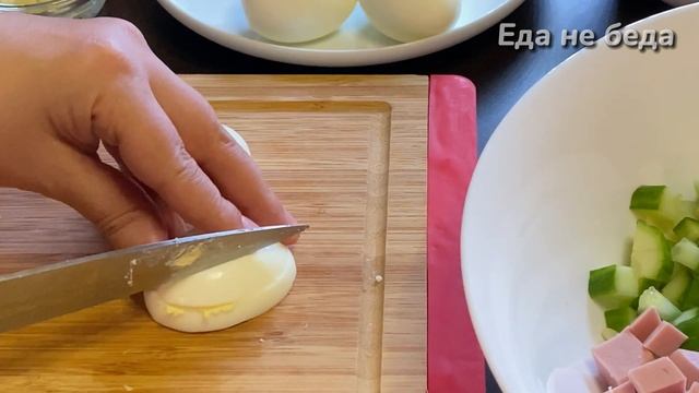 Салат с макаронами, колбасой и сыром – очень вкусный смотреть онлайн