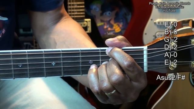 Purple Rain Prince EASY Acoustic Guitar Chords TABS & Lesson Link Tutorial @EricBlackmonGuitar смотреть онлайн