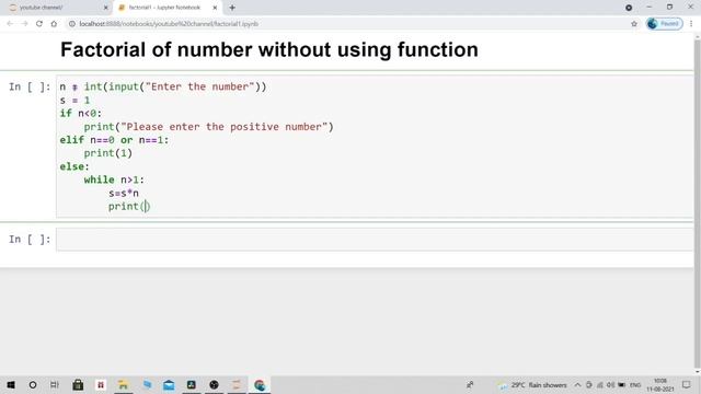 factorial of a number without using function смотреть онлайн