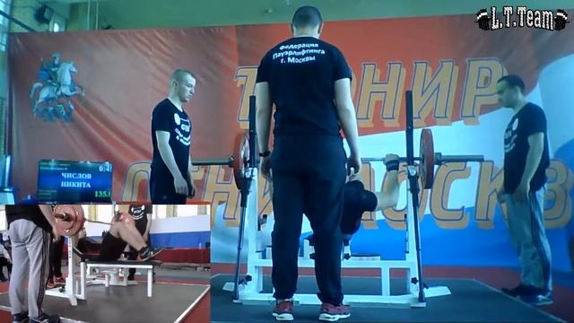 "Огни Москвы",в/к до 93 кг,Числов Никита.Жим-2 подход смотреть онлайн