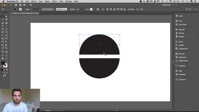 How to Make a Half Circle | Illustrator Tutorial смотреть онлайн