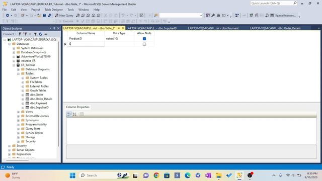 How to Design an ER Model using Microsoft SQL studio(SSMS) смотреть онлайн